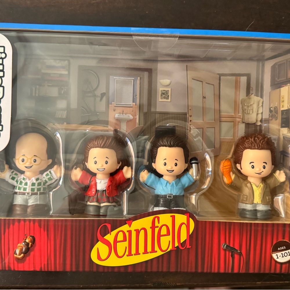 Fisher-Price Seinfeld Character Mini Figure Set - Red, Blue, Green, Brown
